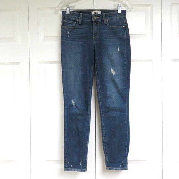 Paige Verdugo Crop Distressed Jeans Waist Size 26 - Picture 1 of 6